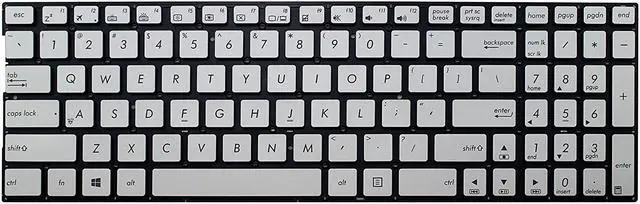 Main image of New for Asus Q503 Q503U Q503UA Q534 Q534U Q534UX US Silver Keyboard