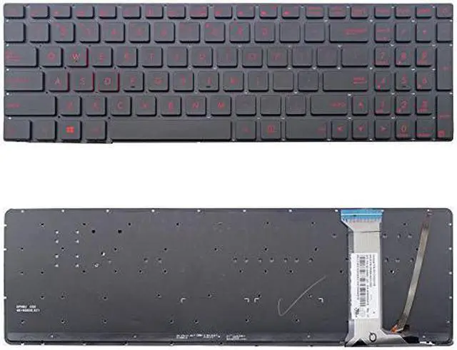 Main image of New US Black Backlit Keyboard (without frame) For Asus FZ50 FZ50J FZ50JX GL742 GL742V GL742VW G552 G552V G552VW G552VX Light Backlight