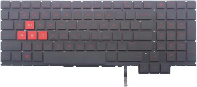 Main image of New US Black Backlit English Laptop Keyboard (without frame) For HP Omen 15-ce 15-ce000 series 15-CE010CA 15-CE020CA 15-CE030CA 15-CE051NR 15-ce008ca 15-ce004na 15-ce017na 15-ce006tx Light Backlight