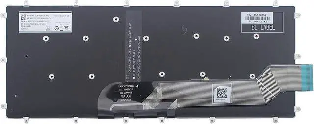 Alt view image 2 of 2 - New US Black Backlit English Laptop Keyboard (without frame) For Dell Inspiron 15-5578 P/N: H4XRJ, 0H4XRJ Light Backlight
