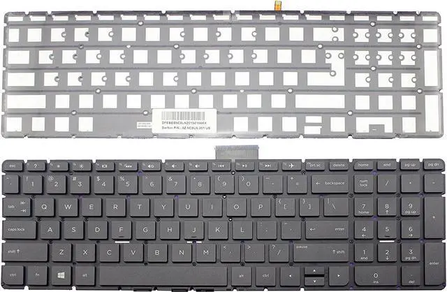 Main image of New Laptop backlit Keyboard (without Frame) for HP 15-ab 15-ab093TX 15-ab069TX 15.6" 15-ab259nr 15-ab267cl 15-ab262nr 15-ab261nr 15-ab223cl 15-ab112na 15-ab111na 15-ab110na, US layout black color