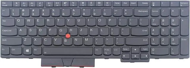 Main image of New US Black English Laptop Keyboard (Non-Backlit) For Lenovo IBM ThinkPad P52S T580 20L9 20LA