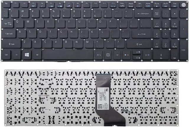 Main image of New US Black English Laptop Keyboard (without frame) compatible Acer Aspire 5 A515-41 A515-41G A515-41G-12AX