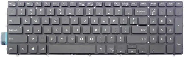 Main image of New US Black Backlit English Laptop Keyboard (without frame) for Dell P66F P66F001 P72F P72F002 P75F P75F002 P75F003 Light Backlight