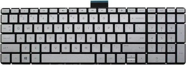 Main image of New US Silver English Laptop Keyboard (without frame) for HP PAVILION 15-CU 15-CU0010NR 15-CU0058NR 15-CU0071NR