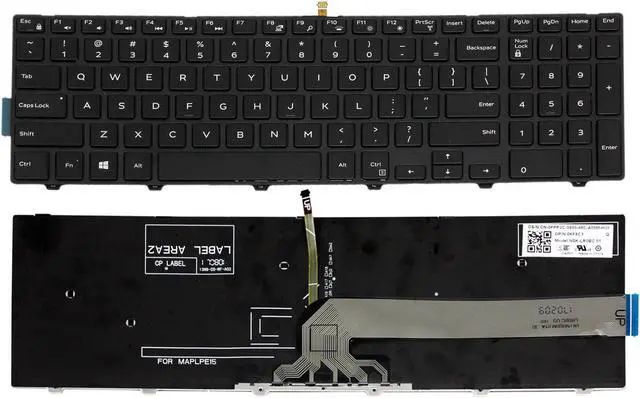 Main image of New US English Black Backlit English Laptop Keyboard for Dell Inspiron 3573 3576 5557 5566 5576 5577, Vostro 3546 Light Backlight