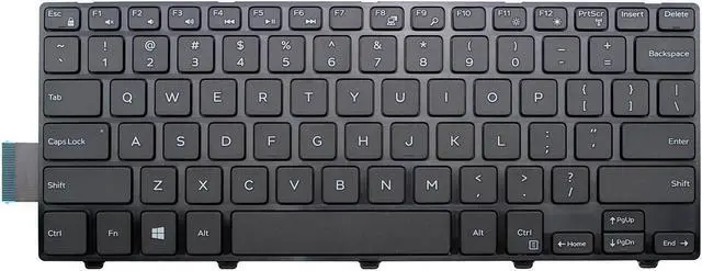 Main image of New US Black English Laptop Keyboard (with frame no backlit) for Dell Inspiron 14 3462 3465 3467 3468 3473 3476