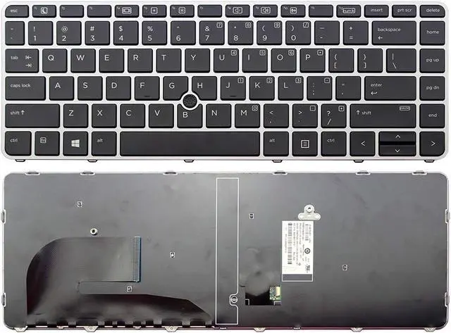 Main image of New English Black US Laptop Keyboard (No Backlit with Pointing Stick) for HP PN: 819876-001 836307-001 821176-001 6037B0113101 9Z.NCHPV.301 NSK-CY3PV 01