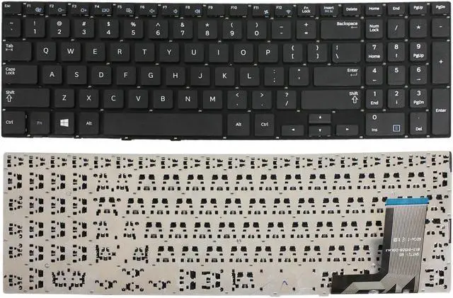 Main image of New US Black English Laptop Keyboard (without frame) for Samsung NP450R5V NP450R5E NP370R5E NP470R5E NP510R5E