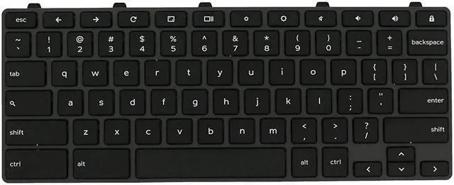 Main image of New US Black English Laptop Keyboard (without palmrest) for Dell Chromebook 5190 P/N:0H06WJ, H06WJ