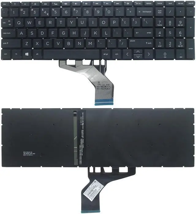 Main image of New US Black Backlit Laptop Keyboard (without palmrest) for HP Spectre X360 15-DF 15-DF0008CA 15-DF0010CA 15-DF0013DX 15-DF0023DX 15-DF0033DX 15-DF0043DX 15-DF0068NR 15-DF0069NR 15-DF0070NR 15T-DF000