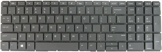 Main image of New US Black English Keyboard NO-Backlit (without palmrest) for HP Probook 450 G6 455 G6 450R G6