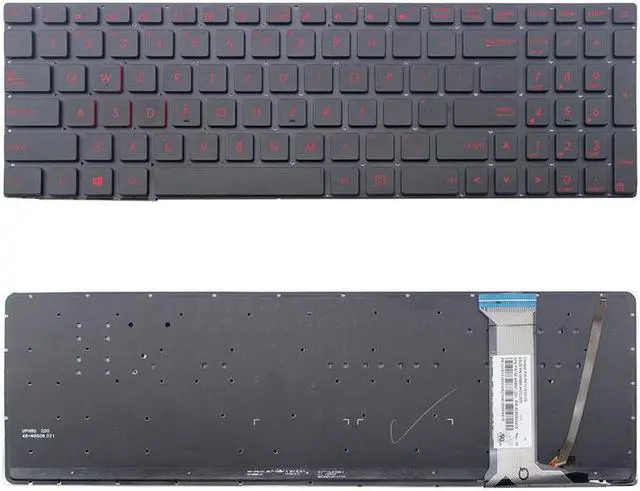Main image of New Laptop Keyboard (without Frame with Backlit) for ASUS N56 N56DP N56DY N56VB N56VJ N56VM N56VZ N56X N76 N76VB N76VJ N76VM N76VZ, US layout black color