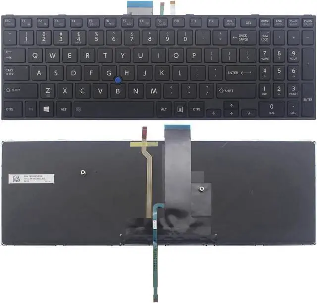 Main image of New US Black Backlit English Laptop Keyboard For Toshiba Satellite Pro R50-C Tecra A50-C Z50-C Light Backlight