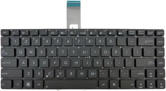 Main image of New US Black English Laptop Keyboard (without frame) For Asus 0KNB0-4620UI00 0KN0-MF1UI13 9Z.N8ABU.G1D 90R-N8E1K1000Y 90R-N8H1K1000Y 90R-N8H1K2P00U 90R-N8H1K2080U 90R-N8H1K2P80U