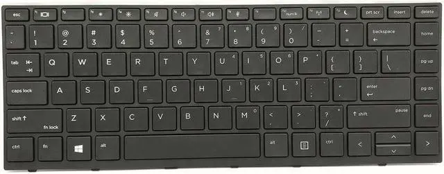 Main image of New US Black English Laptop Keyboard (with frame no backlit) For HP Probook 430 G5 440 G5 P/N:9Z.NEESQ.001 NSK-XJ0SQ