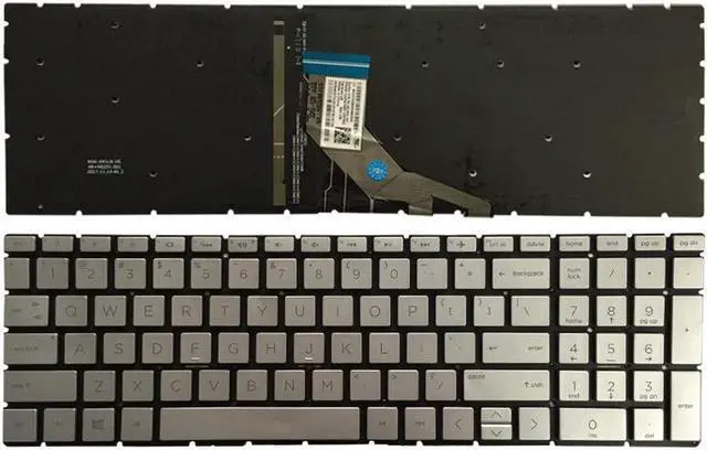 Main image of New US Silver English Backlit Laptop Keyboard (without palmrest) for HP ENVY 15-CN 15T-CN000 15T-CN100 15-CN1010NR 15-CN1055CL 15-CN0003CA 15-CN0008CA 15-CN0013NR Light Backlight