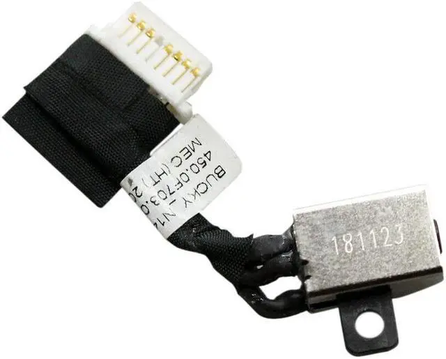 Main image of AC DC Jack Power Plug in Charging Port Connector Socket with Wire Cable Harness Replacement for Dell Inspiron 14 (5480) / 15 (5580) / Vostro 5581 P/N:450.0F703.0001