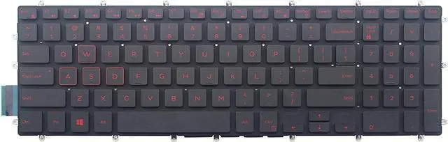 Main image of New US Red Font English Backlit Laptop Keyboard (without palmrest) Replacement for Dell G3 15 3590 G3 3579 G3 3779 G5 15 5590 G7 15 7588 17 7790 Light Backlight