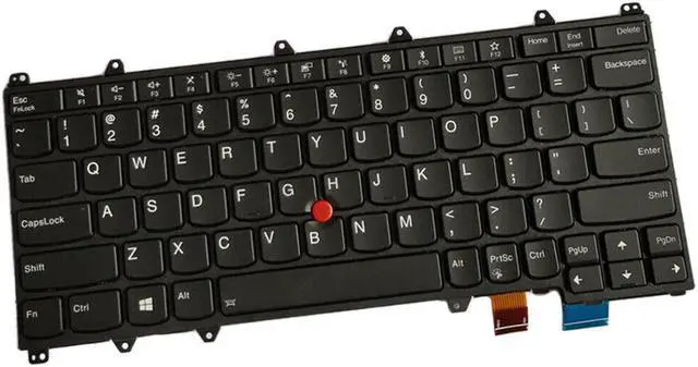 Main image of New US Black Backlit English Keyboard Replacement for Lenovo ThinkPad X380 Yoga Laptop Light Backlight