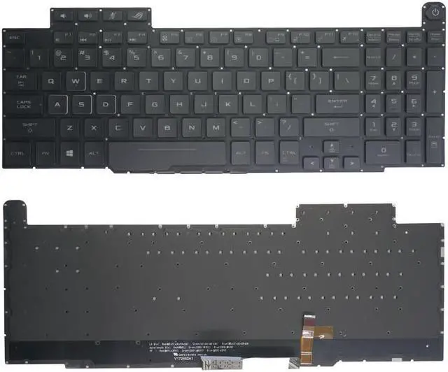 Main image of New US Black English Backlit Laptop Keyboard (without palmrest) Replacement for ASUS GM501 GM501G GM501GS GM501GM GM501GM-WS74 GM501GS-XS74 GM501GS-US74 Light Backlight