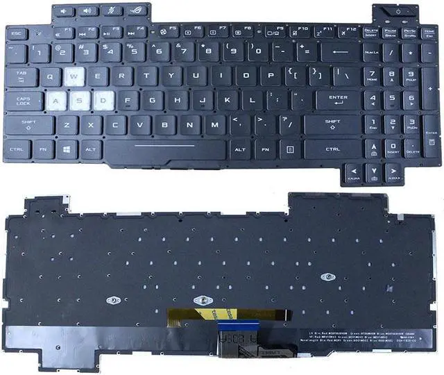 Main image of New US Black English Backlit Laptop Keyboard (without palmrest) for ASUS GL704 GL704G GL704GM GL704GM-DH74 GL704GV GL704GV-DS74 GL704GW GL704GW-PS74 GL704GW-DS76 0KNR0-661GUS00