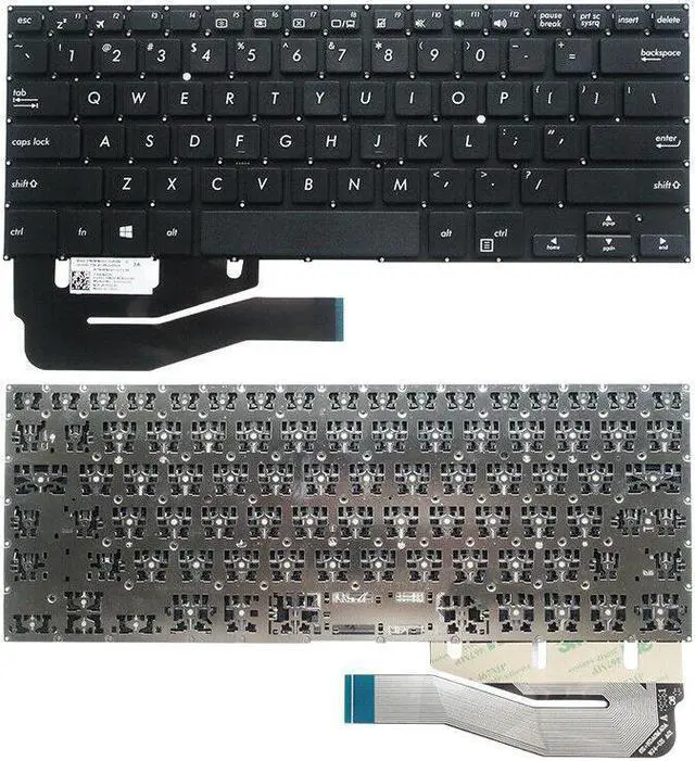 Main image of New US English Black Keyboard (without palmrest) Replacement for ASUS TP410 TP410U TP410UA TP410UF TP410UR TP401 TP401CA TP461 TP461U TP461UA