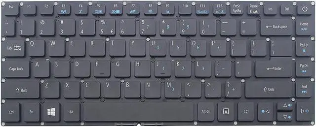 Main image of New US English Black Keyboard (without palmrest) Replacement for Acer Aspire ES1-433 ES1-432 ES1-422 ES1-420 ES1-421 ES1-332