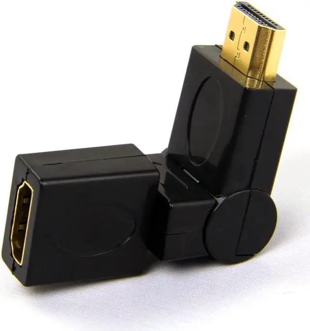 Alt view image 3 of 3 - Nexhi HDMI Port Saver & Male to Female Right Angle 90-360° Adapter - Pack of 2