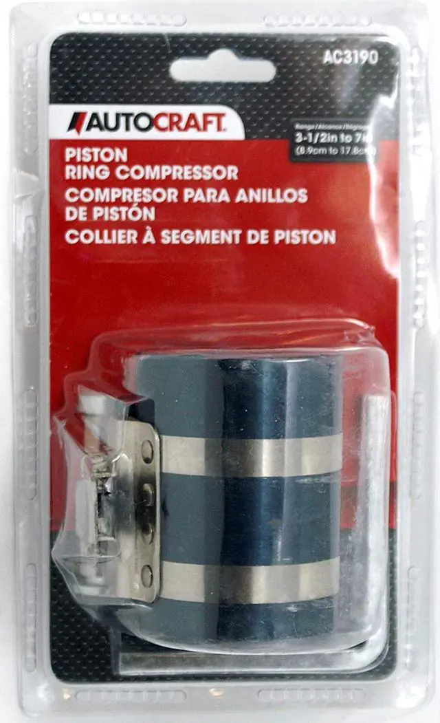 Main image of Autocraft - Car Engine Piston Ring Compressor | Piston Installer Tool with Adjustable Safety Screw | Having Installation Diameter of SAE 3-1/2 inch to 7 inch | Instructions Manual Included