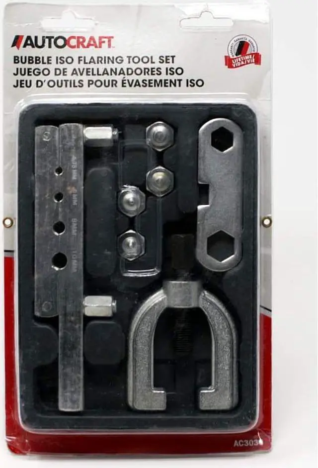 Main image of Autocraft - ISO Bubble Flaring Tool Kit | Flares Metric Brake Lines Tubing for Car and Truck Repairs | Chrome Plated | A Complete Bubble Flaring Tool Assortment