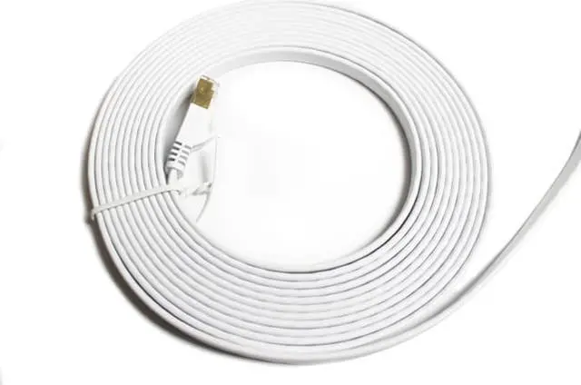 Alt view image 6 of 6 - Nexhi UTP Cat 6 Ethernet Cable 25 ft UnShielded - Ethernet Cable, Faster than Cat5e/Cat5 Network, Flat Cat6 High Speed LAN Wire with Rj45 for Router and Modem –White
