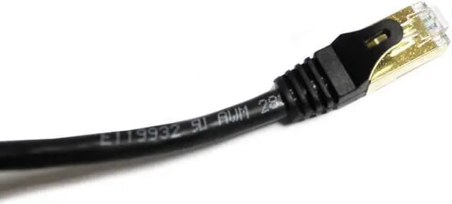 Alt view image 4 of 5 - Cables Unlimited STP Cat 7 Ethernet Cable 10 ft Shielded - Ethernet Cable, Better Than Cat5e/Cat5/cat6 Network, Round Cat7 High Speed LAN Wire with Rj45 for Router and Modem (STP-7000-10 K)– Black