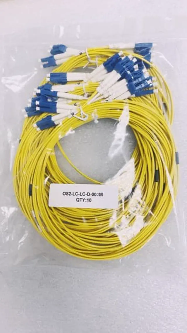 Alt view image 2 of 4 - Nexhi- 3M OS2 LC LC Fiber Patch Cable | Duplex 9/125 LC to LC Singlemode Jumper 3 Meter (9.84ft) | Length Options: 0.5M-300M | 1g 10g sfp 10gbase lc/lc dx Yellow Zip-Cord PVC ofnr lc-lc