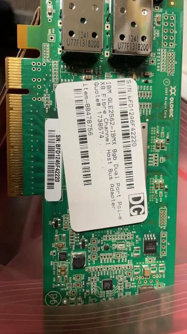 Main image of IBM/QLogic QLE2562-ibmx 8gb dual port pci-e X8 fiber chanel host bus adapter