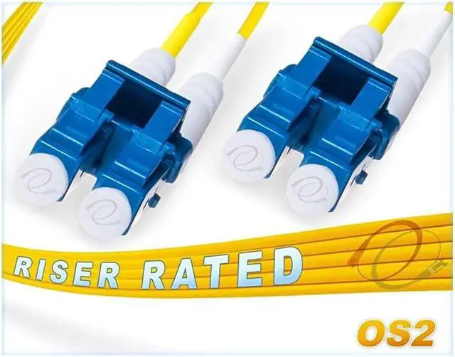 Alt view image 3 of 4 - Nexhi- 3M OS2 LC LC Fiber Patch Cable | Duplex 9/125 LC to LC Singlemode Jumper 3 Meter (9.84ft) | Length Options: 0.5M-300M | 1g 10g sfp 10gbase lc/lc dx Yellow Zip-Cord PVC ofnr lc-lc