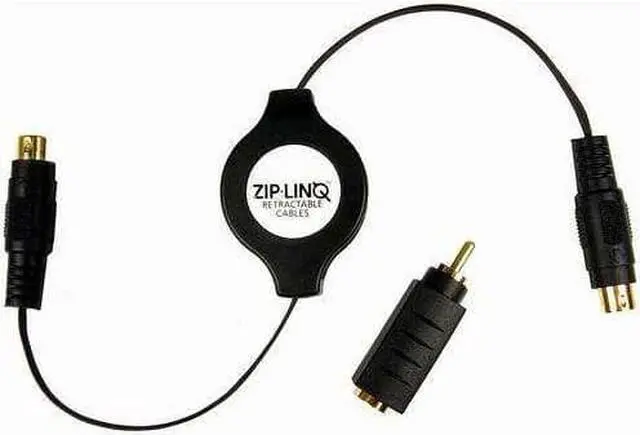 Main image of 10 Pack of Zip-LinQ ZIP-AUDIO-SVK Retractable S-Video Cable with RCA Adapter Kit