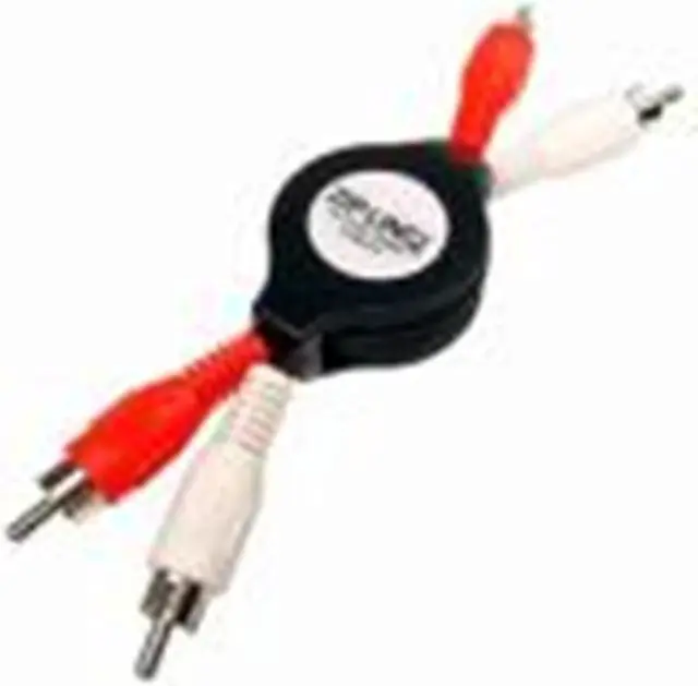 Main image of 10 Pack of  Ziplinq Retractable 2 RCA Male to 2 RCA Male Stereo Audio/Video Cable for Home Theater, HDTV AV Receiver , Gaming Consoles, Hi-Fi Systems (ZIP-AUDIO-RC1)