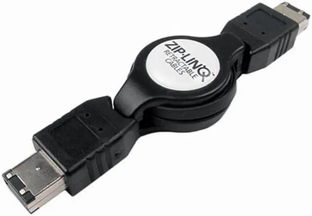 Main image of ZIP-LINQ ZIP-1394-C08 Retractable 4Pin to 4Pin Firewire Cable Pack of 10
