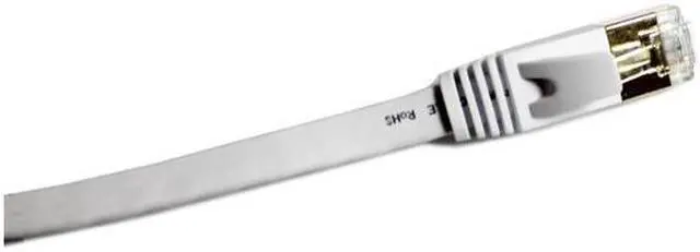 Main image of Nexhi STP Cat 7 Ethernet Cable 14 ft Shielded - Ethernet Cable, Faster than Cat5e/Cat5 Network, Flat Cat7 High Speed LAN Wire with Rj45 for Router and Modem(STP-1800-14W)  White