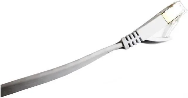 Alt view image 3 of 6 - Nexhi STP Cat 7 Ethernet Cable 14 ft Shielded - Ethernet Cable, Faster than Cat5e/Cat5 Network, Flat Cat7 High Speed LAN Wire with Rj45 for Router and Modem(STP-1800-14W)  White