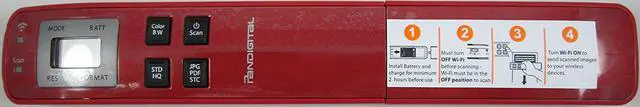 Main image of Pandigtal- Handheld WIFI Wand Scanner - Red