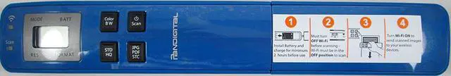 Alt view image 2 of 2 - Pandigtal- Handheld WIFI Wand Scanner - Blue