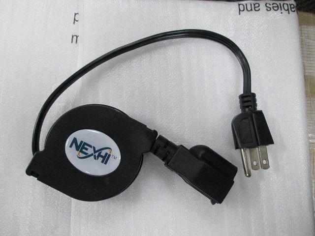 Main image of Nexhi® ZIP-PWR-EX1 Retractable AC Power Extension Cord (5 feet, Black)