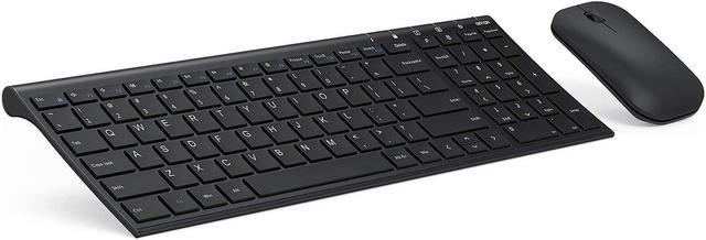 Seenda Ultra Slim Low Profile Wireless Keyboard and Mouse Combo with Number  Pad for Windows Devices, Black