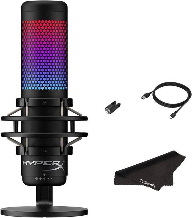 HyperX QuadCast S - RGB USB Condenser Microphone for PC, PS4, Mac, Gaming,  Streaming, Podcasts, Twitch,  with GalliumPi Bundle 