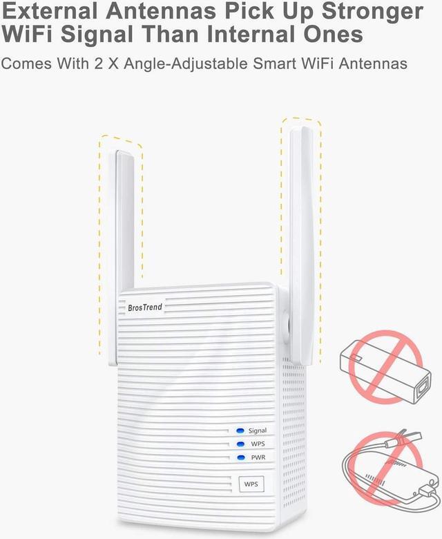 Alt view image 6 of 7 - AC1200 WiFi to Ethernet Adapter, 1200Mbps Dual Band Universal Wireless Bridge for Printer, Smart TV, Blu-Ray Player, PlayStation, Xbox, etc, WPS Easy Setup, Connect a Wired Device to Wi-Fi