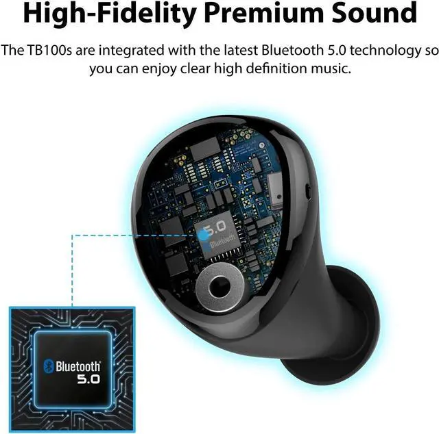 Alt view image 6 of 7 - iLuv TB100 Rose Gold True Wireless Earbuds Cordless in-Ear Bluetooth 5.0 with Hands-Free Call Microphone, IPX6 Waterproof Protection, High-Fidelity Sound; Includes Compact Charging Case & 3 Ear Tips