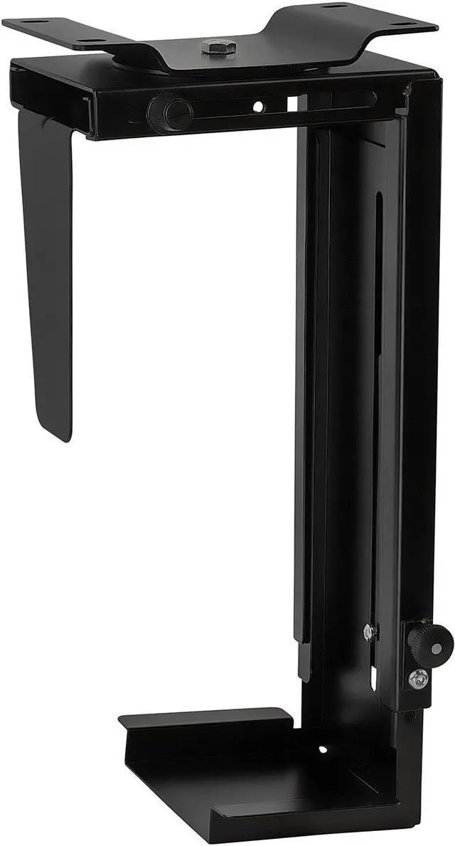 Main image of Mount-It! CPU Under Desk Mount Bracket - Computer Tower Wall and Under Counter Holder, 360 Degree Swivel Adjustable Height and Width Wall-Mountable