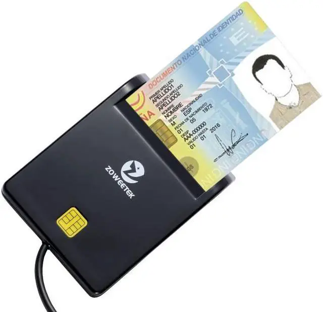 Alt view image 3 of 7 - ZOWEETEK Smart Card Reader DOD Military USB Common Access CAC, Compatible with Windows, Mac OS and Linux